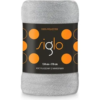 FARO Microfleece-Decke superweich hellgrau Polyester, 130/170 cm - Hellgrau