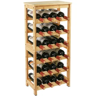 Relaxdays Weinregal 82 x 36 x 24 cm Natur