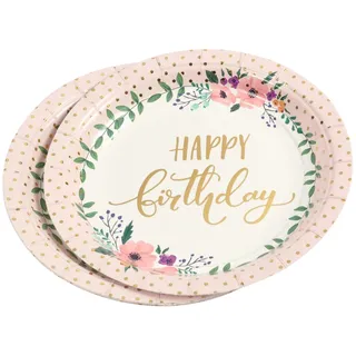 Homéa, Set mit 6 Papptellern, Durchmesser 18,5 cm, Boho Katze