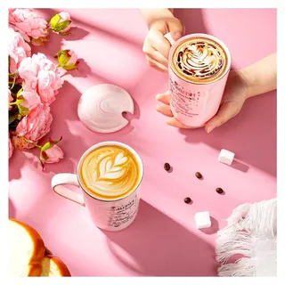 Geschenke für die beste Freundin - Tasse mit dem Spruch 'Freunde sind wie Sterne' - Personalisierte Geschenkideen für Freundinnen - Rosa 400ml mit Geschenkbox