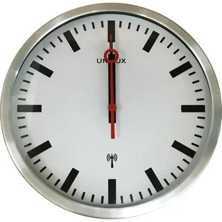 Unilux Station clock 35,0 cm 350 silber/schwarz