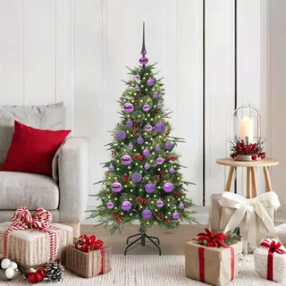 Eleganten-Stil Künstlicher klappbarer Weihnachtsbaum Grün 120 cm PE und PVC - Künstliche Weihnachtsbäume Hommie6016801 2parcel - Grün