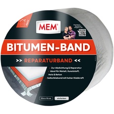 Bild Bitumen-Band, Selbstklebendes Dichtungsband, UV-beständige Schutzfolie, Stärke: 1,5 mm, Maße: 10 cm x 10 m, Farbe: Aluminium