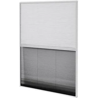 vidaXL Insektenschutz-Plissee für Fenster Jalousie Aluminium 80x100 cm - Schwarz