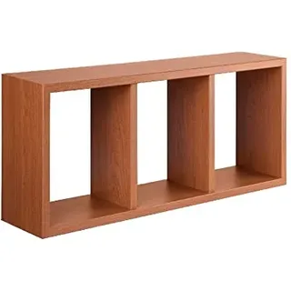 Homemania Tristano Wandregal – Wohnzimmer, Schlafzimmer, Büro – MDF, Kirschrot, 70 x 30 x 15,5 cm