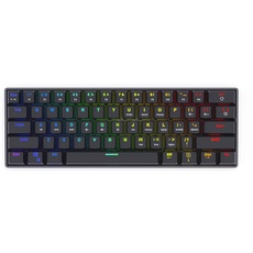 SAVIO Gaming Tastatur Mechanische “Blackout” Schwarz - 60 Prozent RGB Gaming Keyboard mit QWERTY Layout - Mechanische Gaming Tastatur Kompatibel mit Windows PC & Mac
