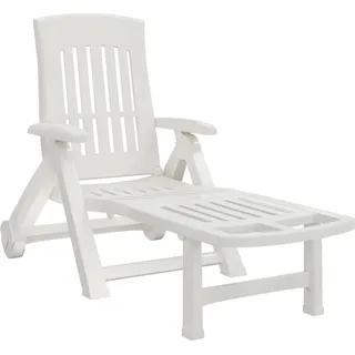vidaXL Klappliege mit Rollen Weiß PP - Weiß
