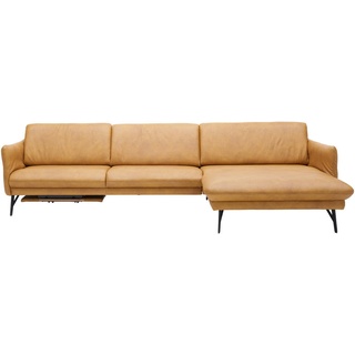 Himolla Ecksofa , Gelb , Leder , Echtleder , Rindleder , Uni , Ottomane rechts, L-Form , 330x174 cm , Blauer Engel, Goldenes M, Made in Germany, Emas , Typenauswahl, Lederauswahl, Stoffauswahl, seitenverkehrt erhältlich, Hocker erhältlich, Rücken echt , Wohnzimmer, Sofas & Couches, Wohnlandschaften, Ecksofas