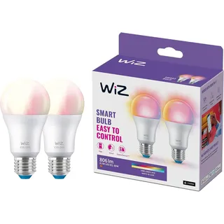 WIZ LED-Lampe 2er Pack E27 9 W 806 lm Color und Tunable White