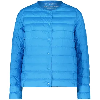 Daunenjacke BETTY BARCLAY "Daunen-Steppjacke mit Rundhalsausschnitt", Damen, Gr. 46, blau (campanula), Obermaterial: 100% Polyester PES., Jacken Daunenjacke