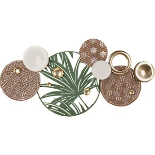 Beliani Wandobjekt Blatt KRYPTON Metall 58 cm Bunt