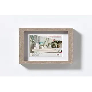 walther design Bilderrahmen grau 20 x 20 cm mit Passepartout, Stockholm EA222D