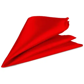 Trimming Shop Italienisch Quadrat Satin Einstecktuch für Formelle Kleidung Hochzeit Ball, Feier Ball Partys - Klassisches Design - Rot, 23cm, 9" (23cm)