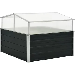 vidaXL Gewächshaus Anthrazit 100 x 100 x 77 cm Schwarz