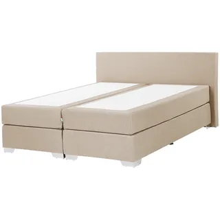 Beliani Boxspringbett Beige 160 x 200 cm Modern - Beige/Silber