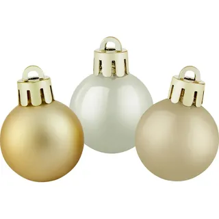 Weihnachtskugel-Set Kunststoff Ø 3 cm 9-teilig Gold