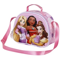 Disney Prinzessinnen Power-3D Frühstückstasche, Lila, 25,5 x 20 cm