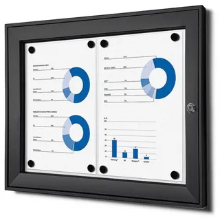 Showdown Displays Showdown® Schaukasten schwarz 2x DIN A4 52,1 x 38,8 cm, 1 St.