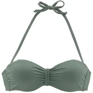 BENCH Bügel-Bandeau-Bikini-Top Damen Grün 34 Cup E