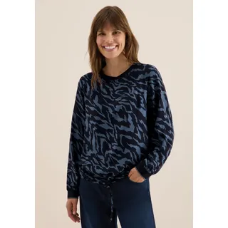Cecil Damen, 3412188 Bluse mit Tunnelzug, urban Dark Blue, L (42),