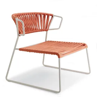 Loungesessel Lisa Filò - ZT - dove grey N30 - orange