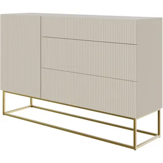 Selsey Veldio 140 x 90 cm Graubeige / Gold