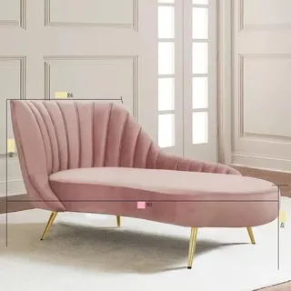 Chaiselongue Longchair Lounge Relax Liege Sessel Sofa Couch Liegen Chaise Leder - Rosa