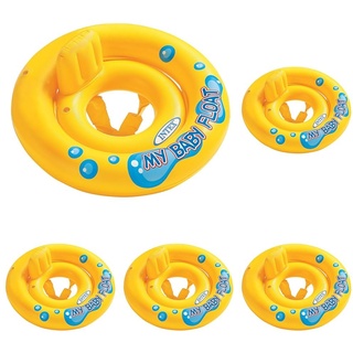 Intex Schwimmhilfe - My Baby Float - Schwimmring mit Sitz - Ø 70 cm, Gelb, für 6-12 Monate (Packung mit 5)