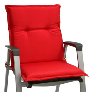 Beautissu Niedriglehner Auflagen Base NL, 100x50cm, Rot - Rot