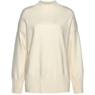 LASCANA Stehkragenpullover Damen hellbeige Gr.32/34