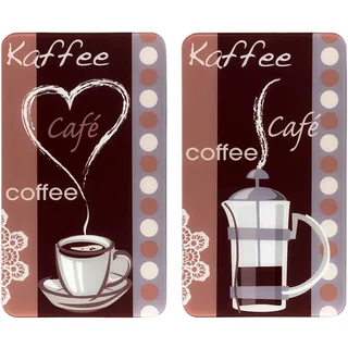 Wenko Herdabdeckplatte Universal Kaffeeduft 2er Set mehrfarbig