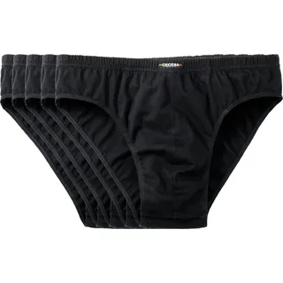 CECEBA Slip unifarben schwarz/weiß L 5er Pack