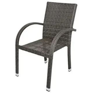 Garden Pleasure Modesto Stapelstuhl 57 x 65 x 85 cm grau 2 Stück
