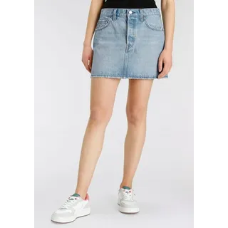 Levi's Levi's® Jeansrock »ICON SKIRT«, mit Used-Effekten und ausgefransten Kanten blau
