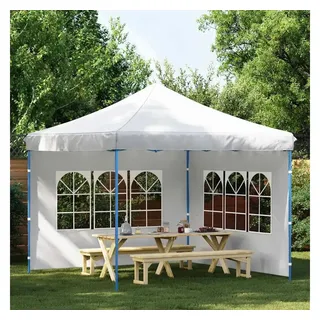 vidaXL Seitenwände für Pavillon 2 Stück mit Fenster 0,0 x 0,0 m Weiß