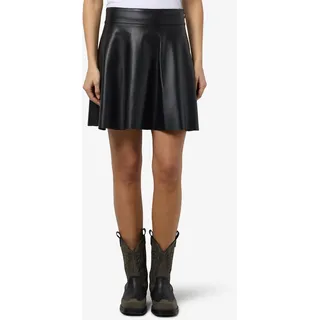 Noisy May NMandy PU HW Flared Skirt WVN NOOS", Frauen Kurzer Rock Mit Hoher Taille - Black - L