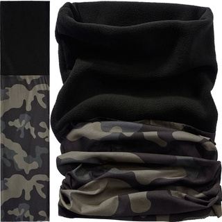 Brandit MULTIFUNKTIONSTUCH FLEECE WINTER SCHLAUCHSCHAL MUND-NASE-MASKE MOTORRAD, Farbe:Darkcamo