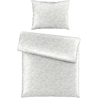 Esposa Bettwäsche , Grau , Textil , Blume , 140x200 cm , Textiles Vertrauen - Oeko-Tex® , atmungsaktiv, saugfähig, weiche und anschmiegsame Oberfläche, edel glänzend, dicht gewebtes Garn , Heimtextilien, Bettwäsche & Leintücher, Bettwäsche, Satin-Bettwäsche