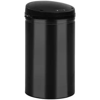 vidaXL Automatischer Sensor-Mülleimer 40 L Kohlenstoffstahl Schwarz - Schwarz