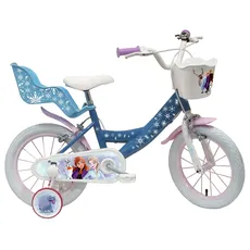 Vélo ATLAS Mädchen Fahrrad 14 Zoll Kinder Eiskönigin/Frozen, blau/weiß, 14''