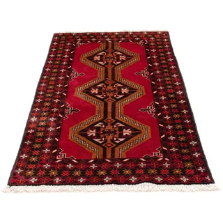 morgenland Orientteppich »Belutsch - 163 x 85 cm - dunkelrot«, rechteckig, 8 mm Höhe, Wohnzimmer, Handgeknüpft, Einzelstück mit Zertifikat, rot