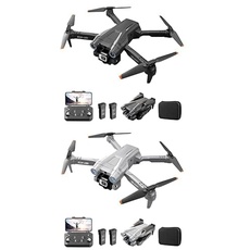 Bundle of Drohne mit Kamera 4K, Faltbar RC Drohne RC Quadrocopter mit 1080P HD Dual Kamera, FPV Übertragung, 2 Batterien, Gestensteuerung, Höhenhaltung, One Key Start/Landen 3D Flips für Anfänger (Sch