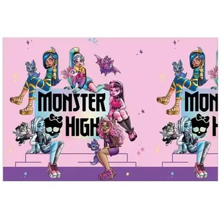 ALMACENESADAN, 5055 Wiederverwendbare Kunststoff-Tischdecke, ideal für Partys und Geburtstage, Lizenz Monsters High, Maße 120 x 180 cm, Tischdecke Party Monster High