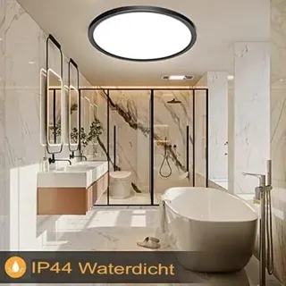 Gratyfied - Badezimmer-Deckenlampe - Badezimmer-Deckenlampe - Badezimmerlampe Schwarz - Blau