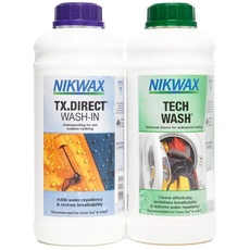 Nikwax Tech Wash and TX. Direct Wash-In Doppelpackung - Durchsichtig, 2 x 1 Liter