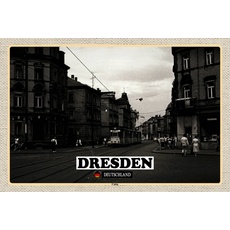 Blechschild 18x12 cm Dresden Cotta e