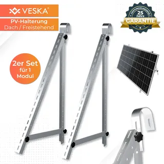 Balkonkraftwerk Halterung Solarhalterung 114cm für Geländer Balkon Solarmodul Aufständerung 45 Zoll PV Modul verstellbar Winkel 0-90 Grad