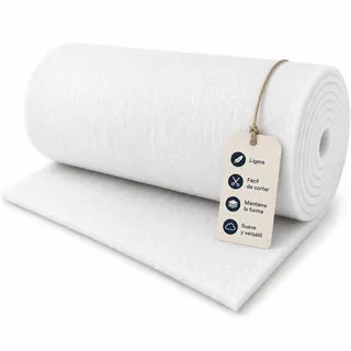 JPstraps Wattierung Meterware (160 cm breit, 50 g/m2) - Mikrofaser-Nappa aus 100 % Polyester für Polster, Kleidung, Kissen und Bettdecken (Weiß 50 g/m2, 300 cm x 160 cm)
