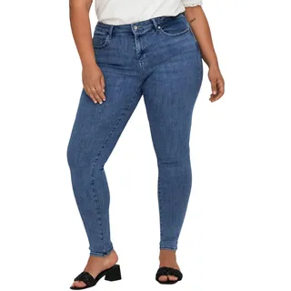 ONLY CARMAKOMA Damen CARPOWER MID Push UP REA2981 NOOS Skinny-fit-Jeans, Dark Medium Blue Denim, 44W x 32L
