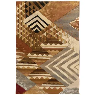 Gino Falcone "Outdoor-Africa 35" Gr. 3, braun, B:120cm H:5mm L:180cm, Kunstfaser, Teppiche, Teppich, Flachgewebe, In- und Outdoor geeignet, Wohnzimmer